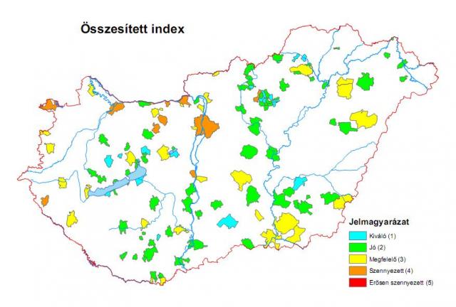 2006. évi manuális mérőhálózati eredmények légszennyezettségre, Magyarországon