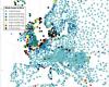 Európa szélenergia térképe