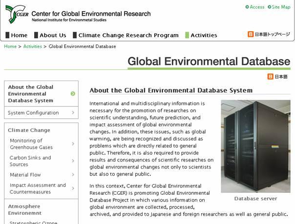 Globális környezetvédelmi kutatásokat összegző adatbázis 