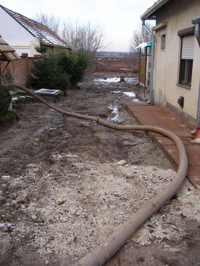 Yard after red mud removal