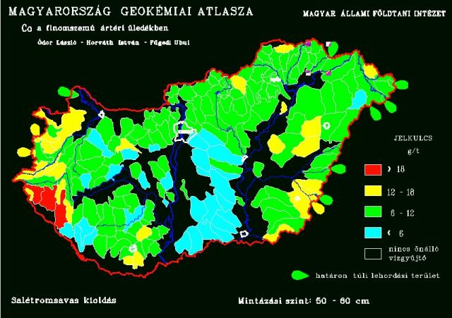 Kobalt természetes koncentrációja Magyarország talajaiban